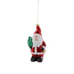 13cm red and white santa