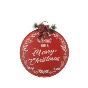 36cm red circle MERRY CHRISTMAS sign