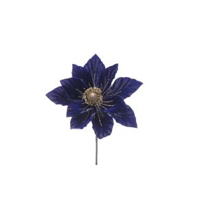 34cm  blue with gold magnolia stem