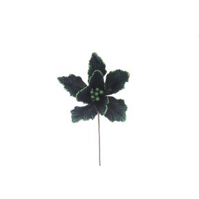 55cm dark green with glitter magnolia stem