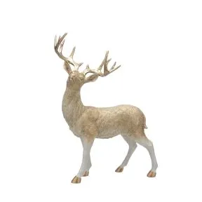51cm resin gold standing reindeer