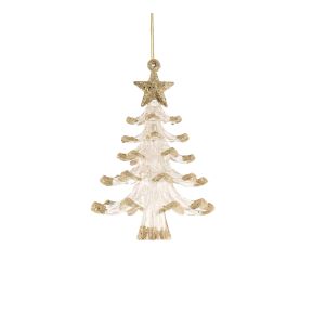 Clear And Gold Acrylic Christmas Tree