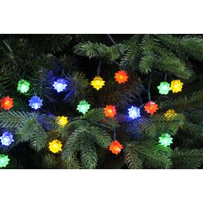 Retro Battery Operated Coloured Lights Jewel Shape