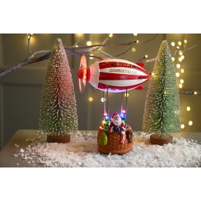 Santa Hot Air Balloon with propeller message 2ocm