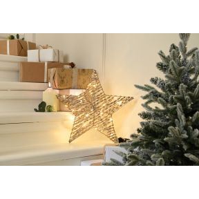 Champagne Gold Star 40cm battery operated Light Up