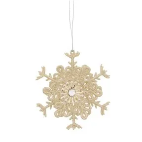 Champagne gold hanging snowflake