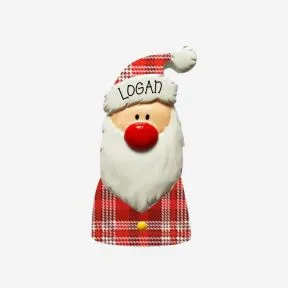 Santa with Plaid Scarf