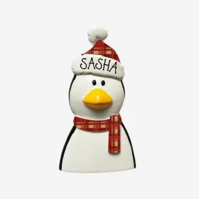 Penguin with Plaid Scarf