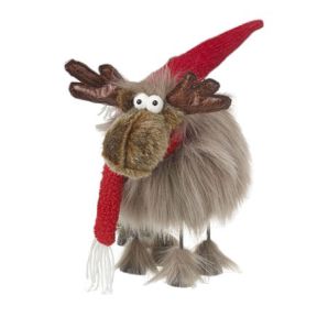 Small Reindeer with Red Hat and Scarf