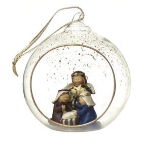 Nativity In Glass Ball Mix