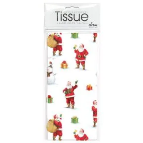 Snow Time Santa Tissue Paper