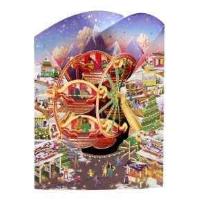 Christmas Market  3D Christmas Swing Card