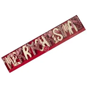 Festive Merry Christmas Wooden Garland