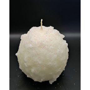 Frosted Large Snowball Candle