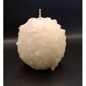 Frosted Large Snowball Candle