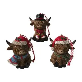 Christmas Highland Cows - individually sold