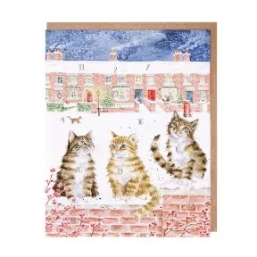Santa Paws is coming to town Advent Calendar Card