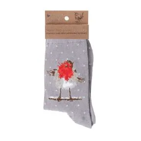 Wrendale - Jolly Robin - Christmas Socks